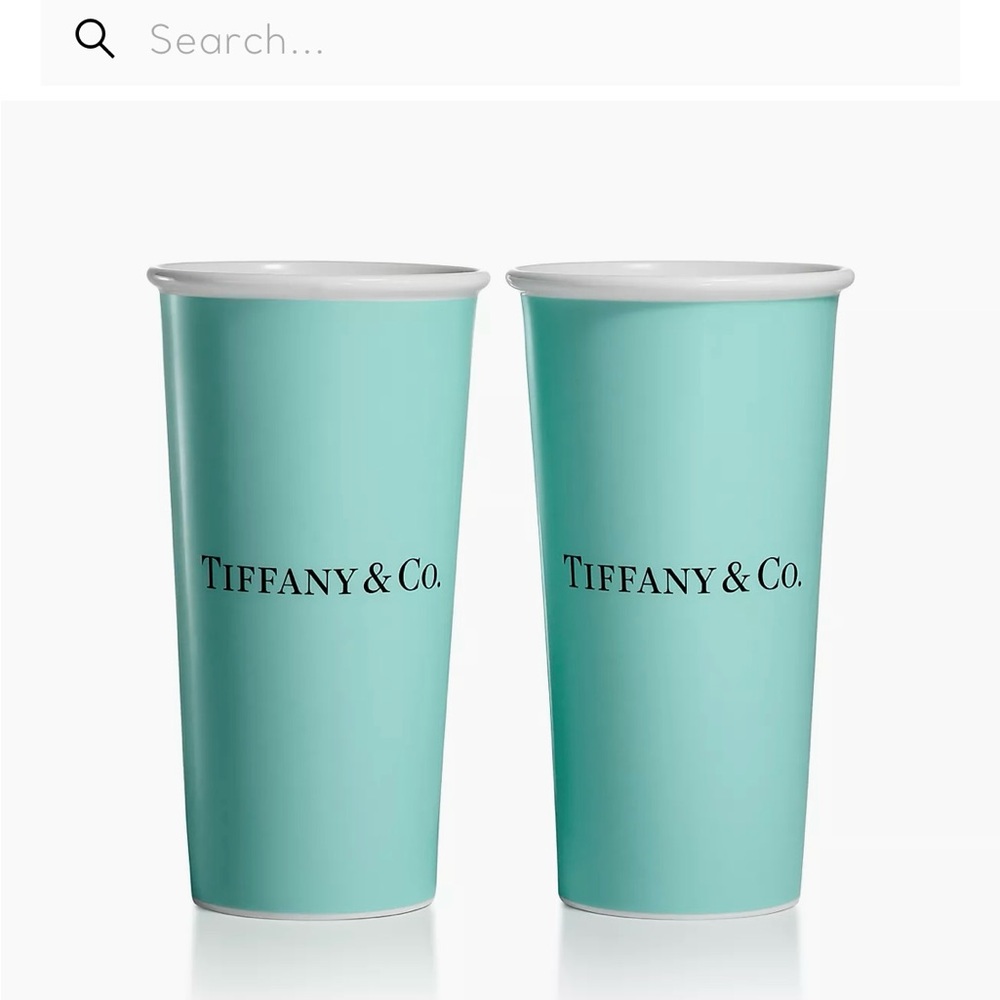 Tiffany & Co. Aqua Ceramic Tumblers